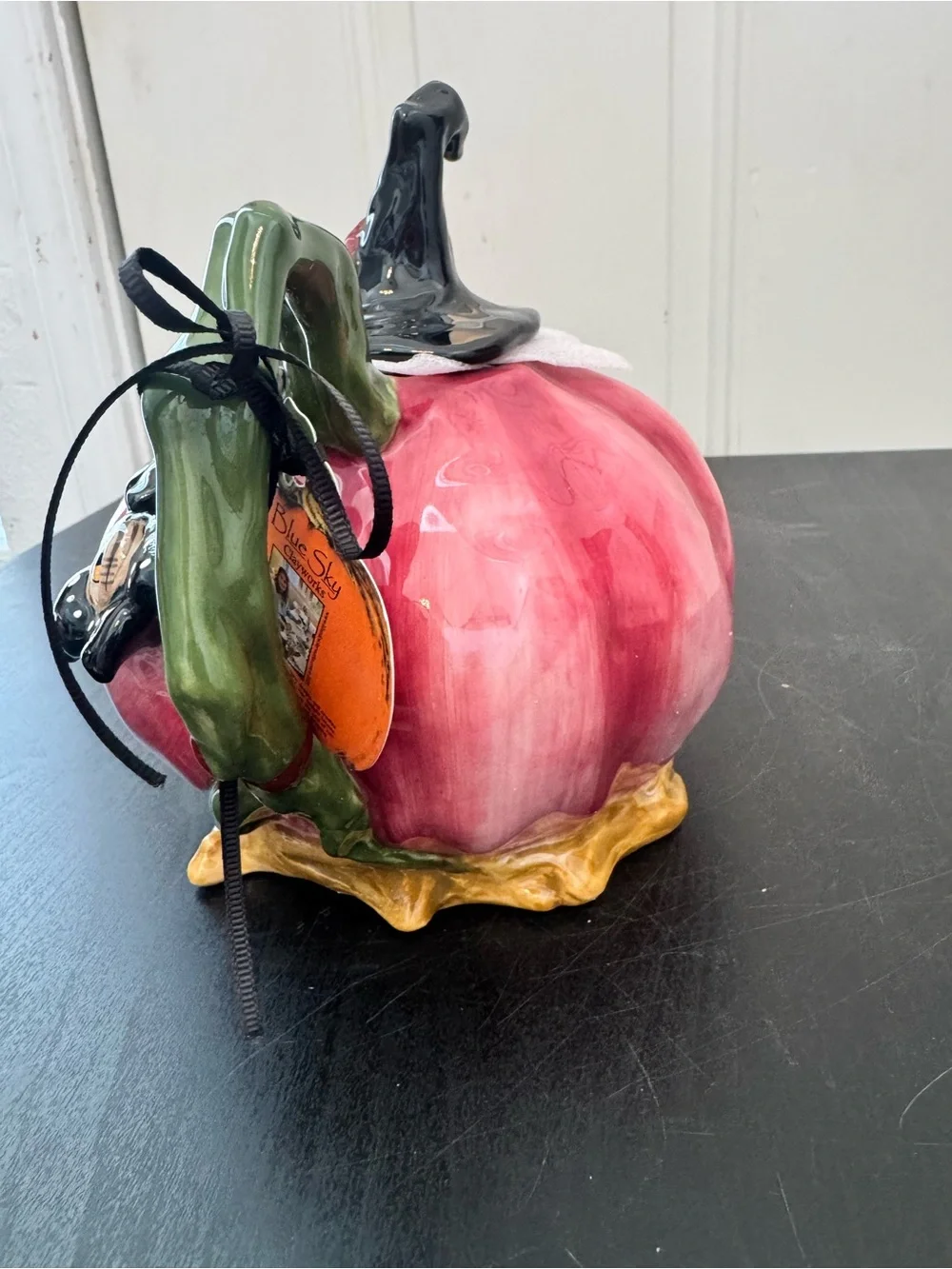 Blue Sky Clayworks Ceramic Pink Pumpkin Teapot Tea In The Garden Heather Goldmin